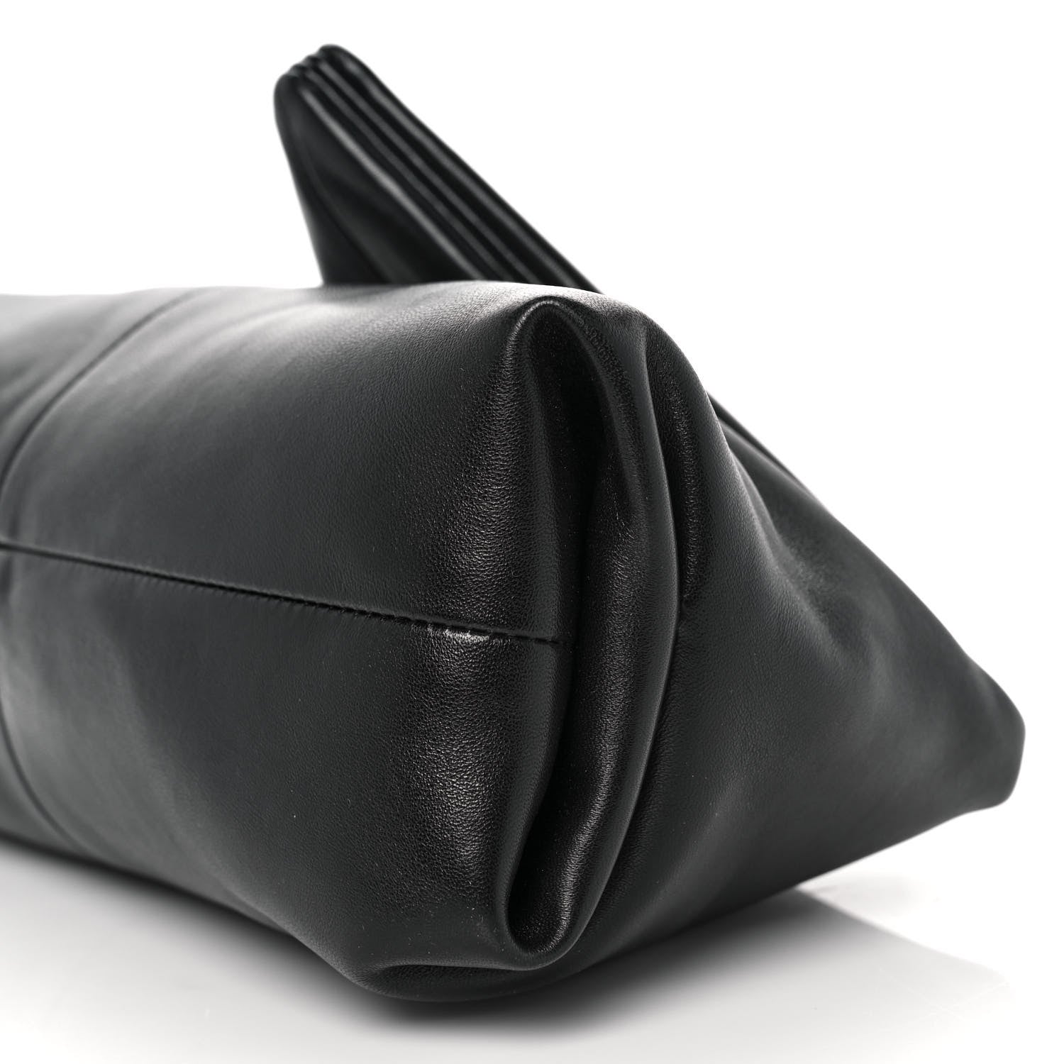 Bottega Veneta Lambskin BV Trine Clutch Black 9 of 10