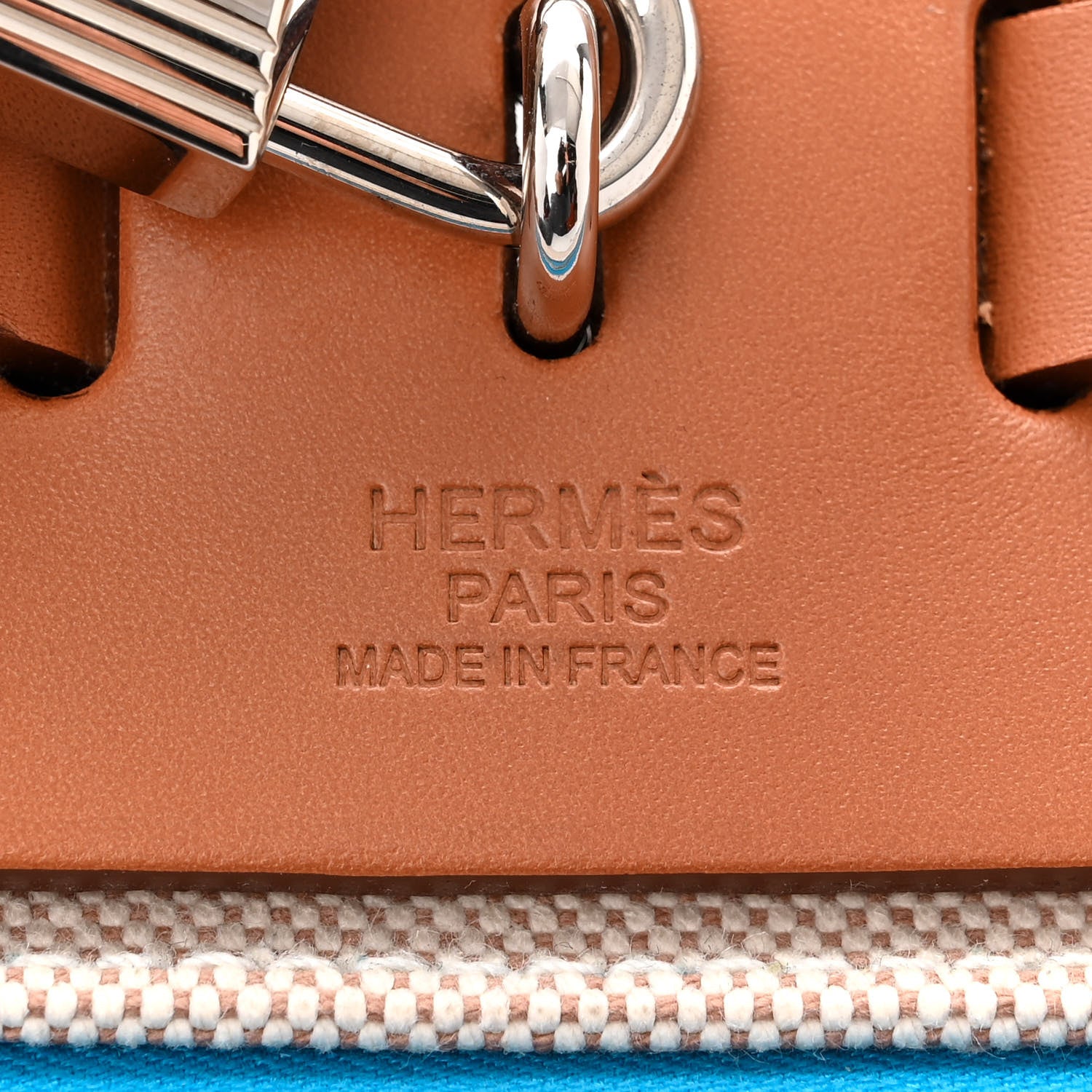 Hermes Toile H Berline Vache Hunter Herbag Zip 31 PM Bleu Zanzibar Natural 7 of 12