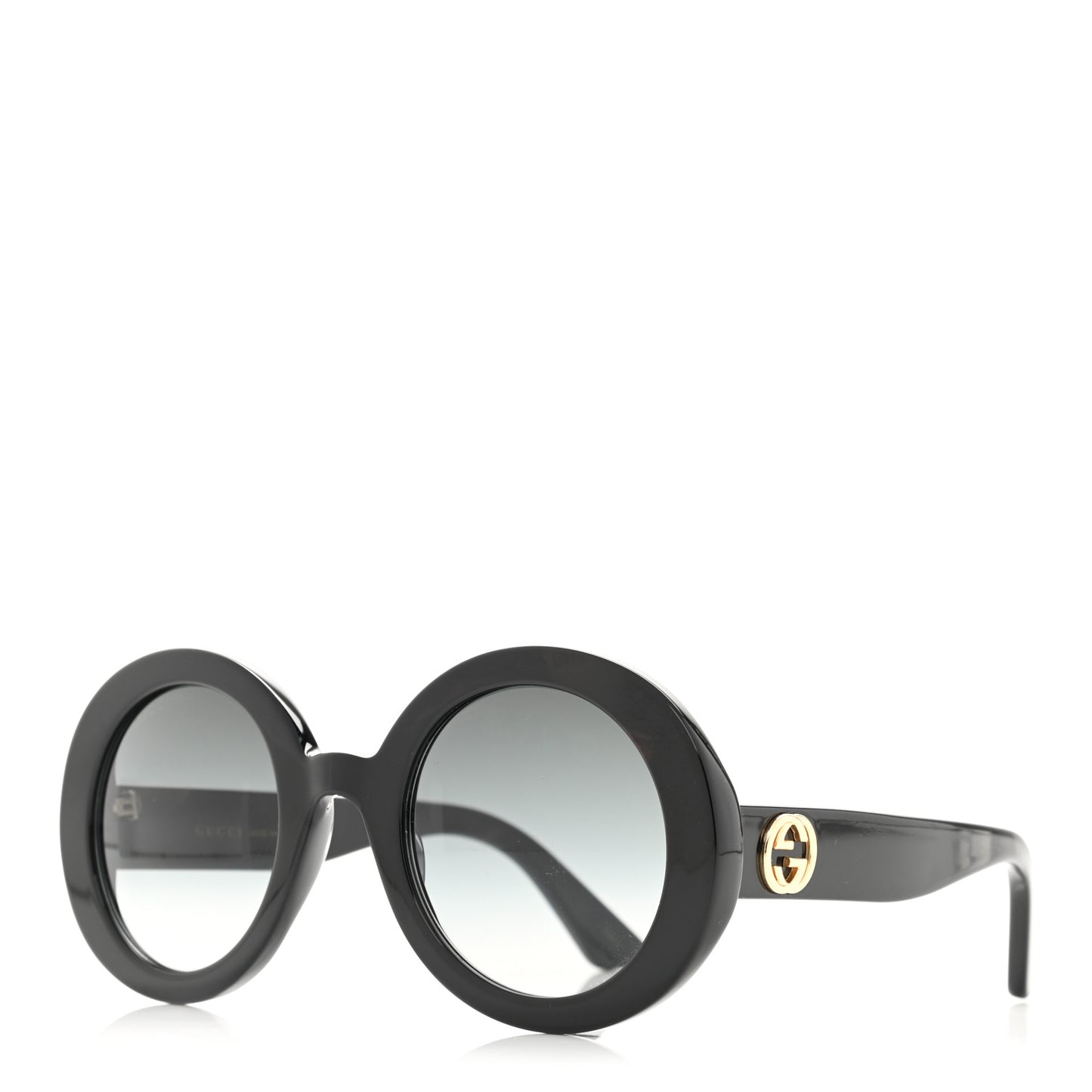 Acetate Round GG0319S Sunglasses Black Grey