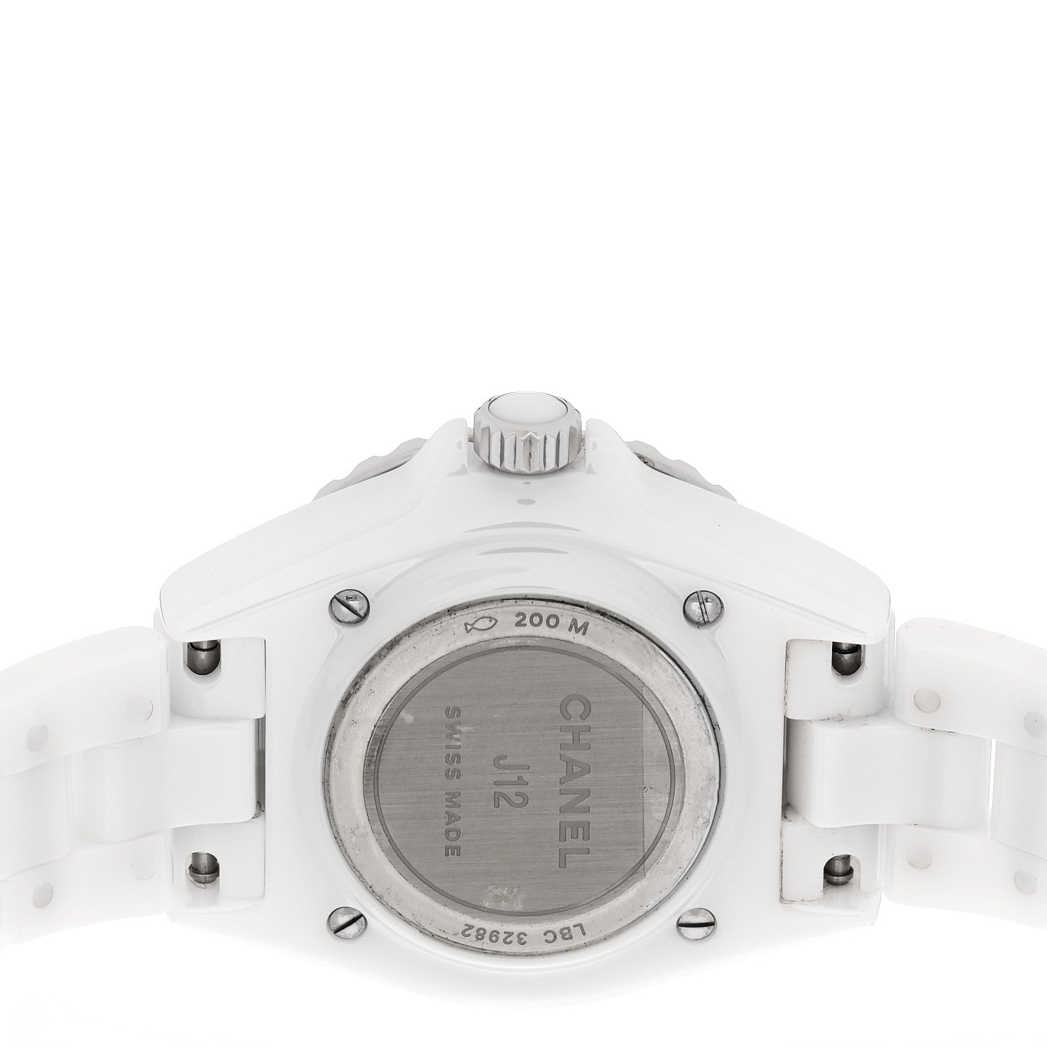 Chanel Stainless Steel Ceramic 33mm J12 Quartz Watch White 4 of 5