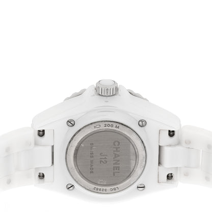 Chanel Stainless Steel Ceramic 33mm J12 Quartz Watch White 4 of 5