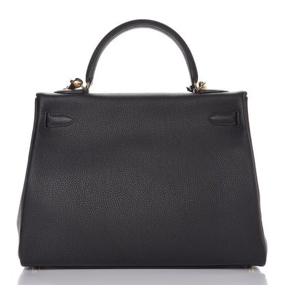 Hermes Togo Kelly Retourne 32 Black 6 of 38