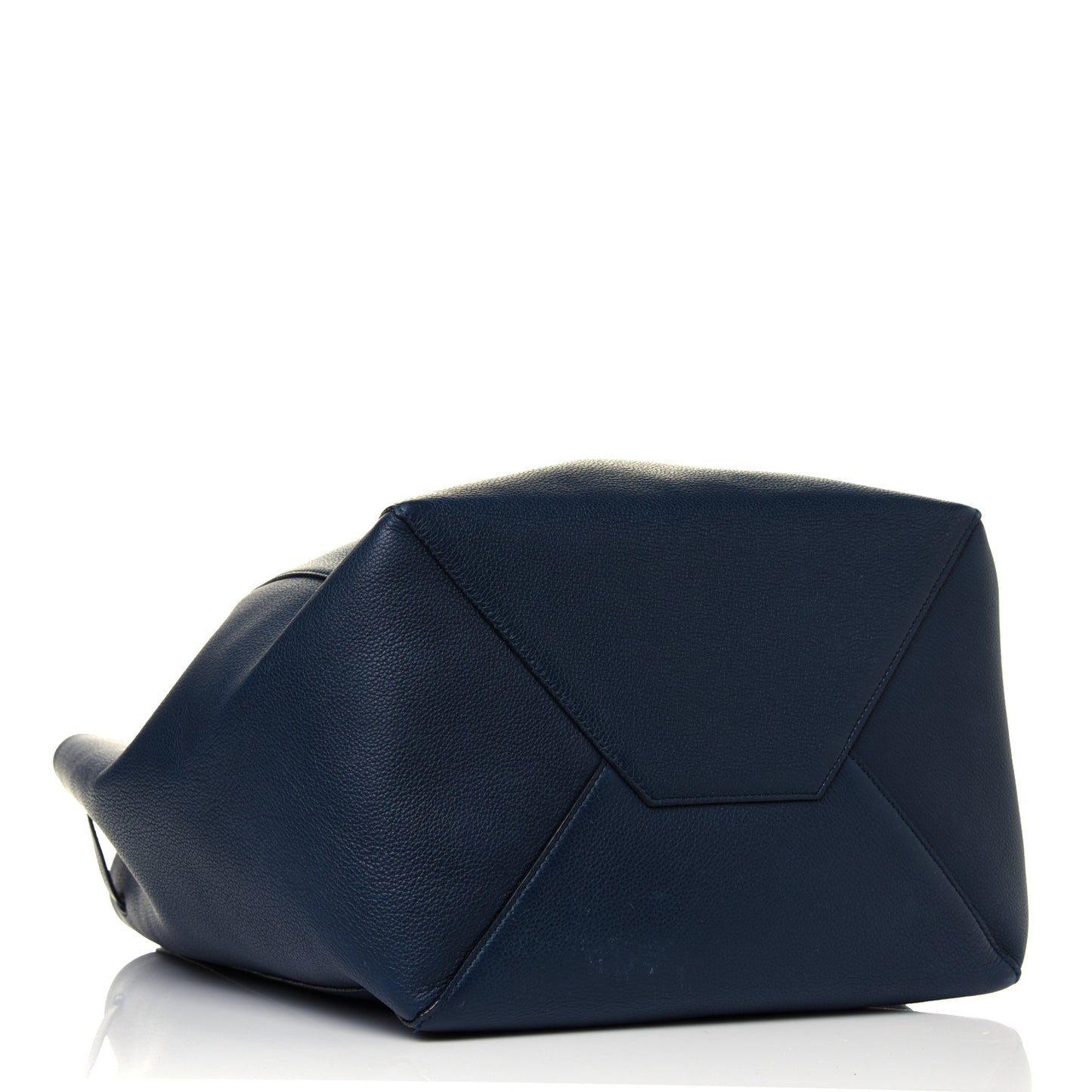 Soft Grained Calfskin Medium Belt Cabas Phantom Deep Blue