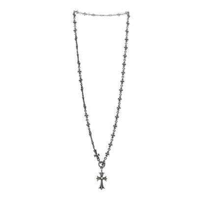 Chrome Hearts Sterling Silver Lariat Cross Pendant Necklace 3 of 5