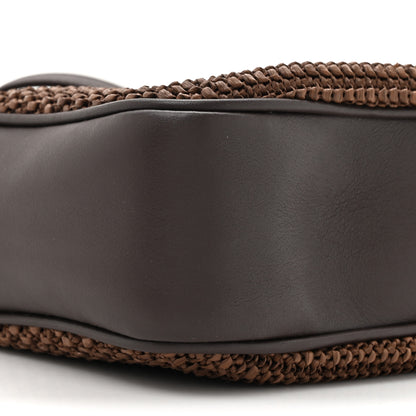 Saint Laurent Raffia Canvas Monogram Lou Camera Bag Dark Chocolate 10 of 13