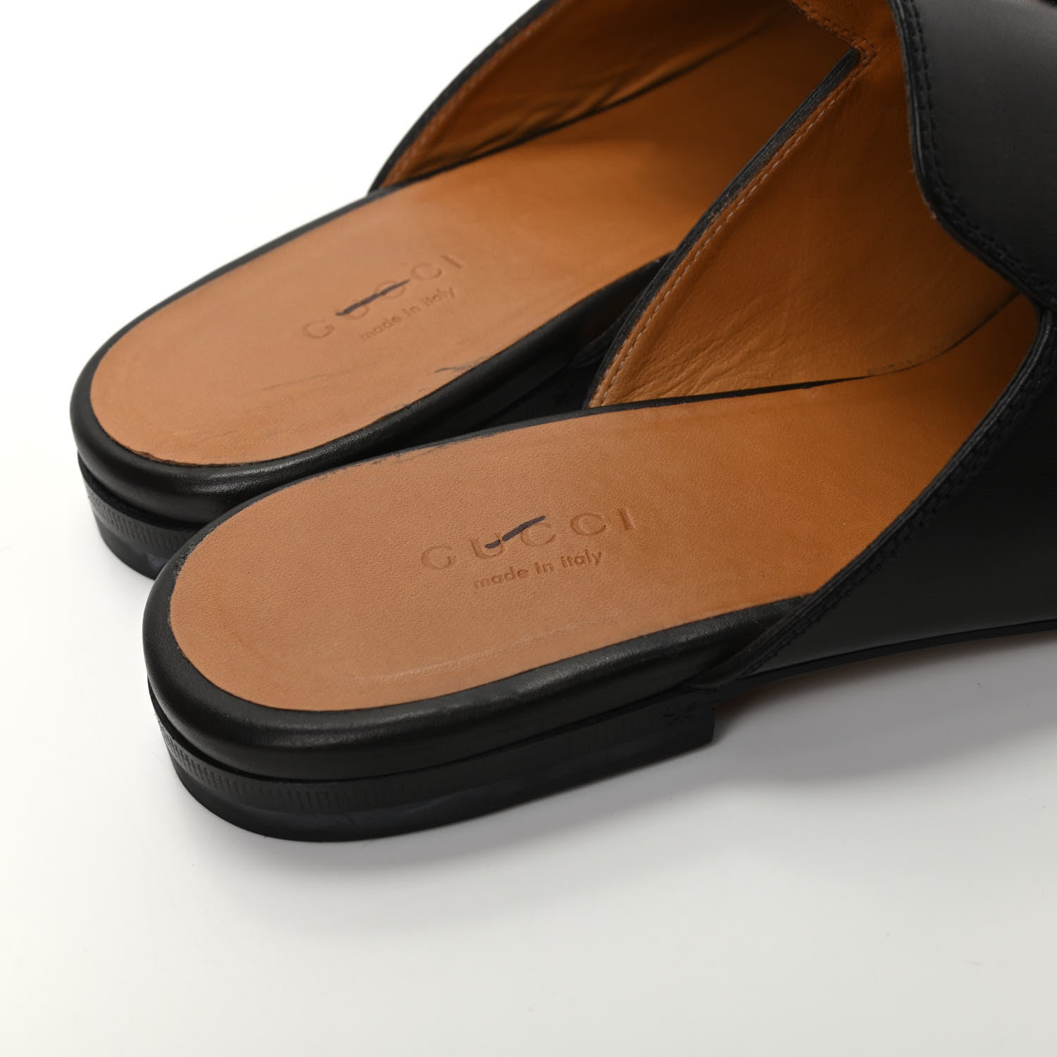Gucci Calfskin Womens Princetown Slippers 38.5 Black 9 of 10