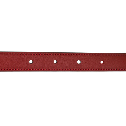 Gucci Plutone Calfskin Gucci Buckle 20mm Thin Belt 90 36 Rosso 4 of 6