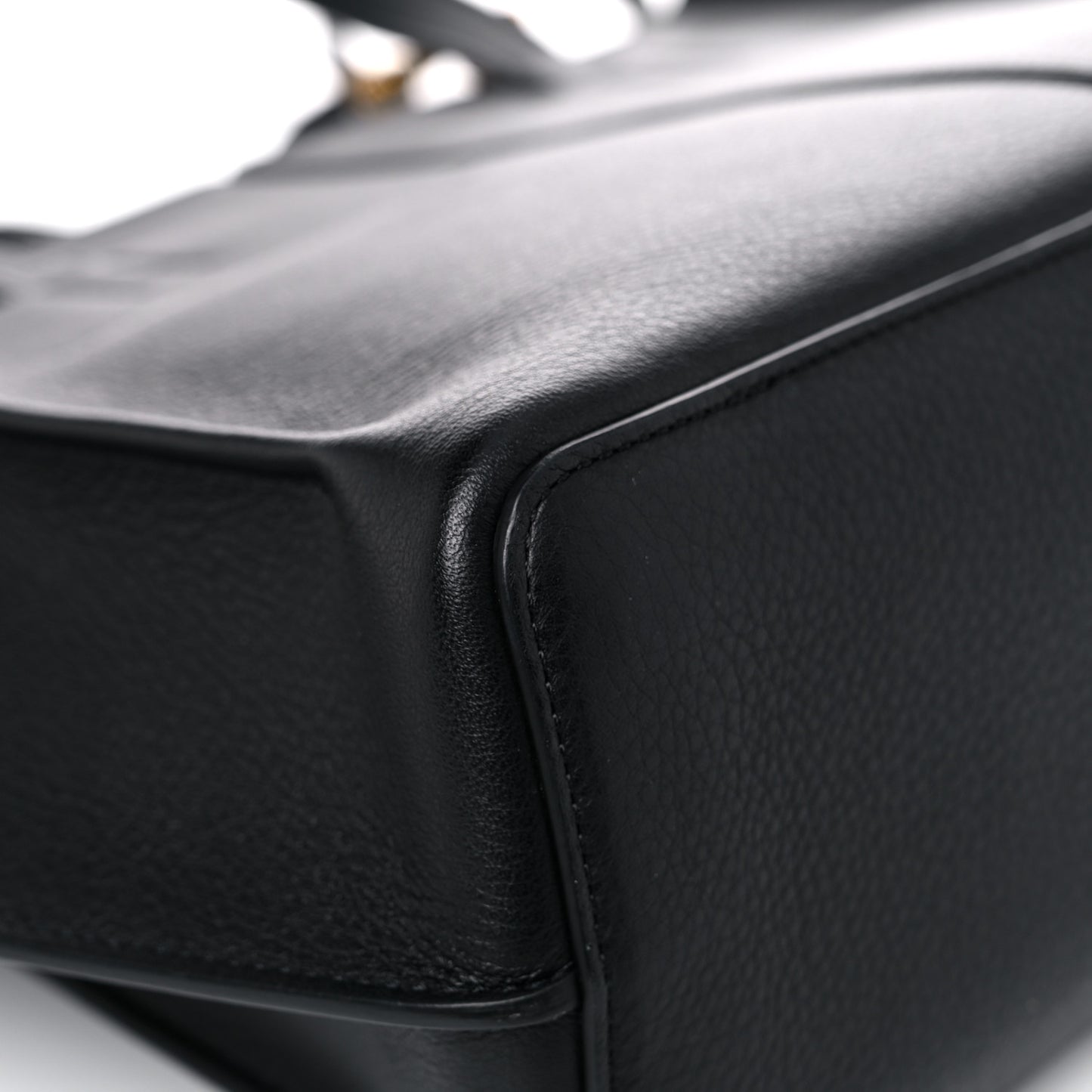 Pebbled Calfskin Mini Zip Multitude Tote Black