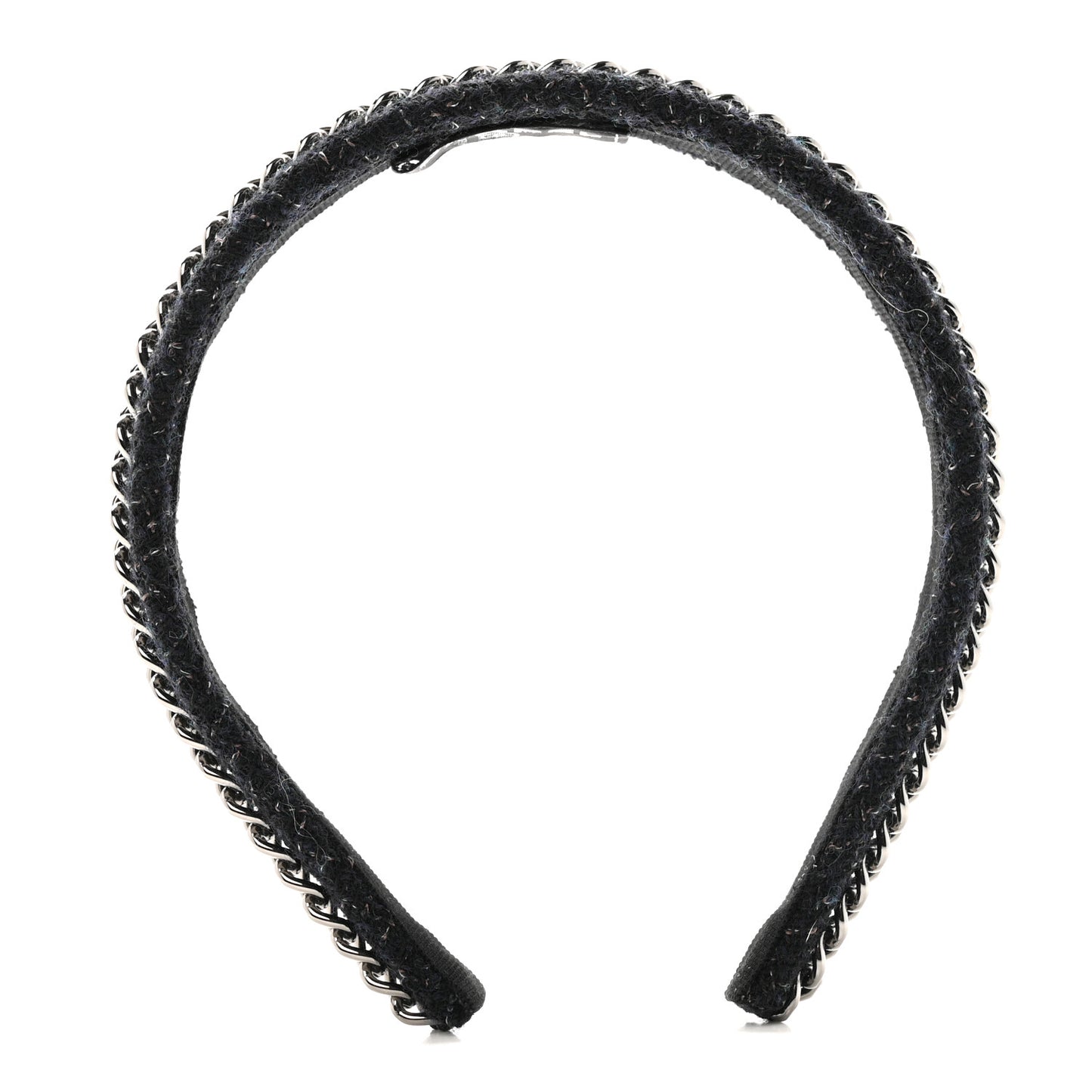 Tweed Chain Headband Black