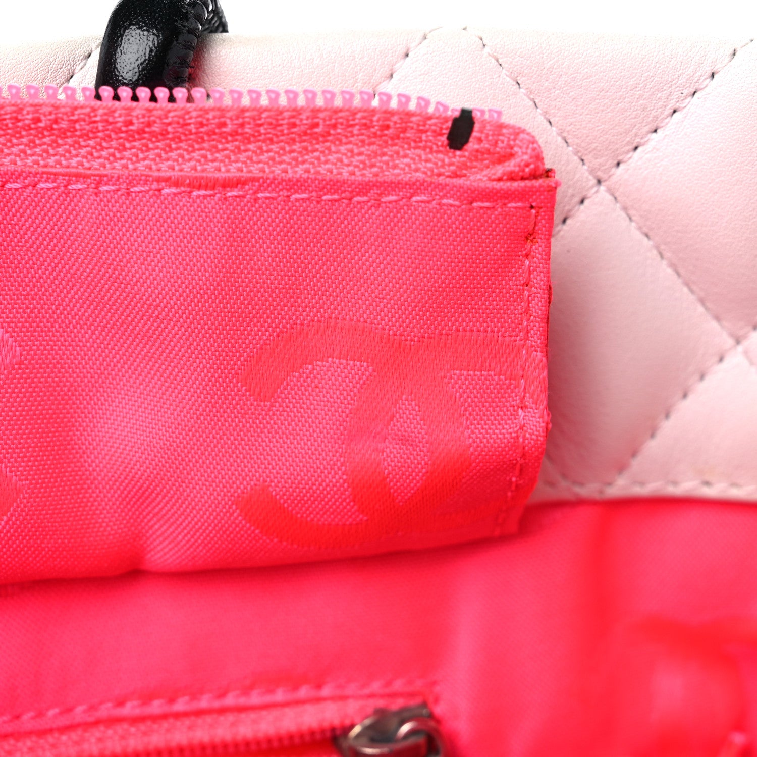 Chanel Calfskin Quilted Medium Cambon Tote White Black 11 of 18