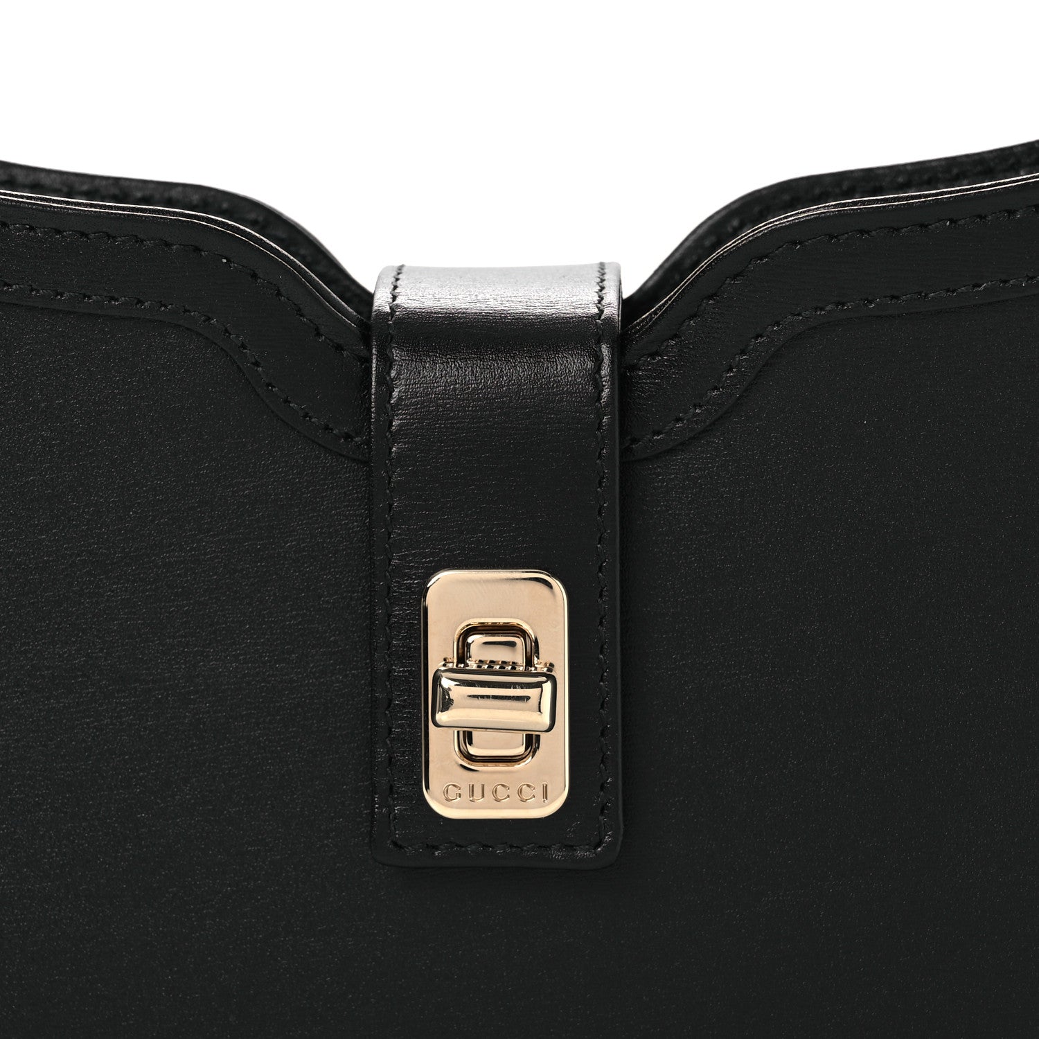 Gucci Calfskin Mini Moon Side Shoulder Bag Black 8 of 13