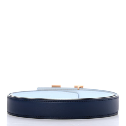 Hermes Swift Epsom 24mm H Belt 80 Bleu Saphir Bleu Brume 2 of 5