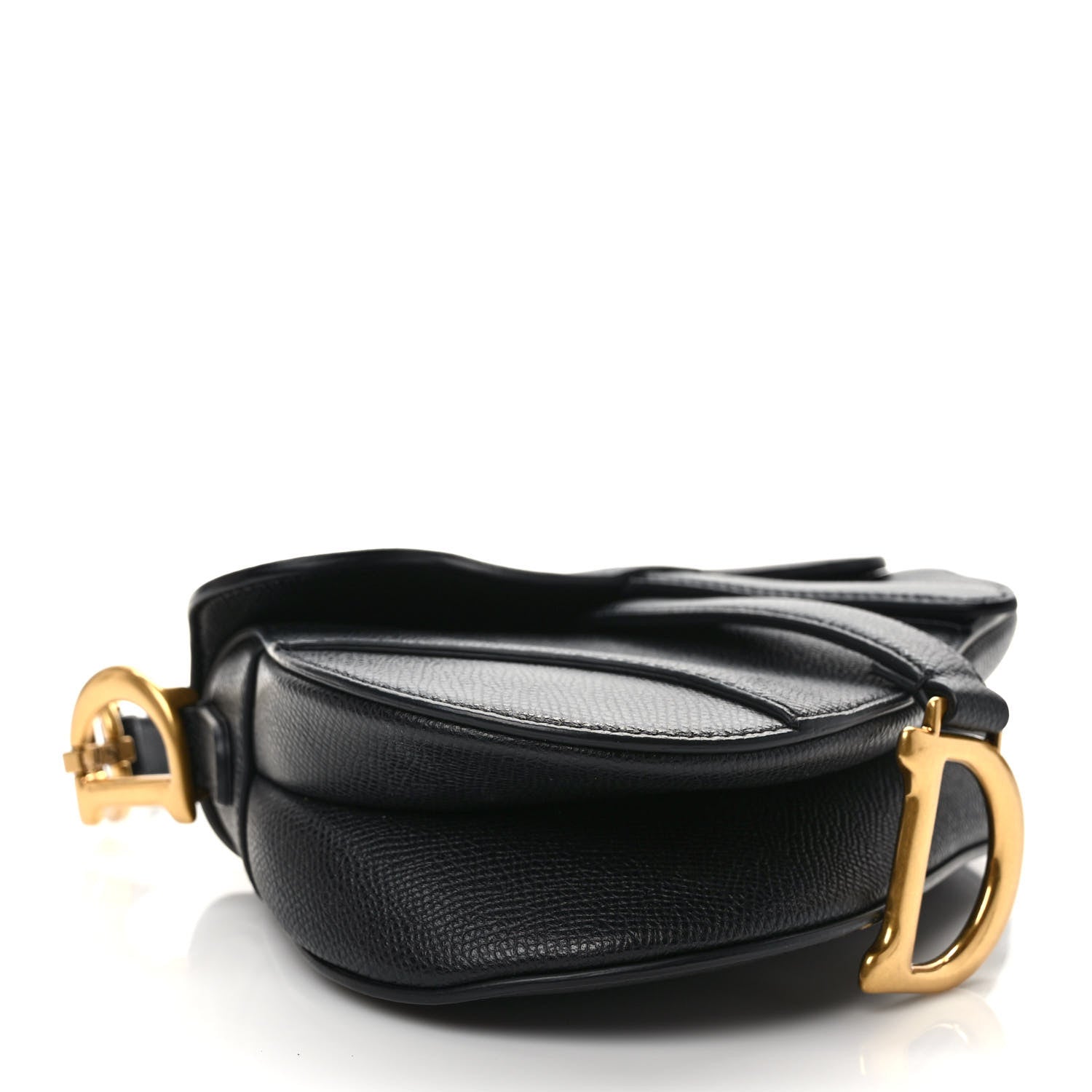 Christian Dior Grained Calfskin Mini Saddle Bag Black 4 of 9