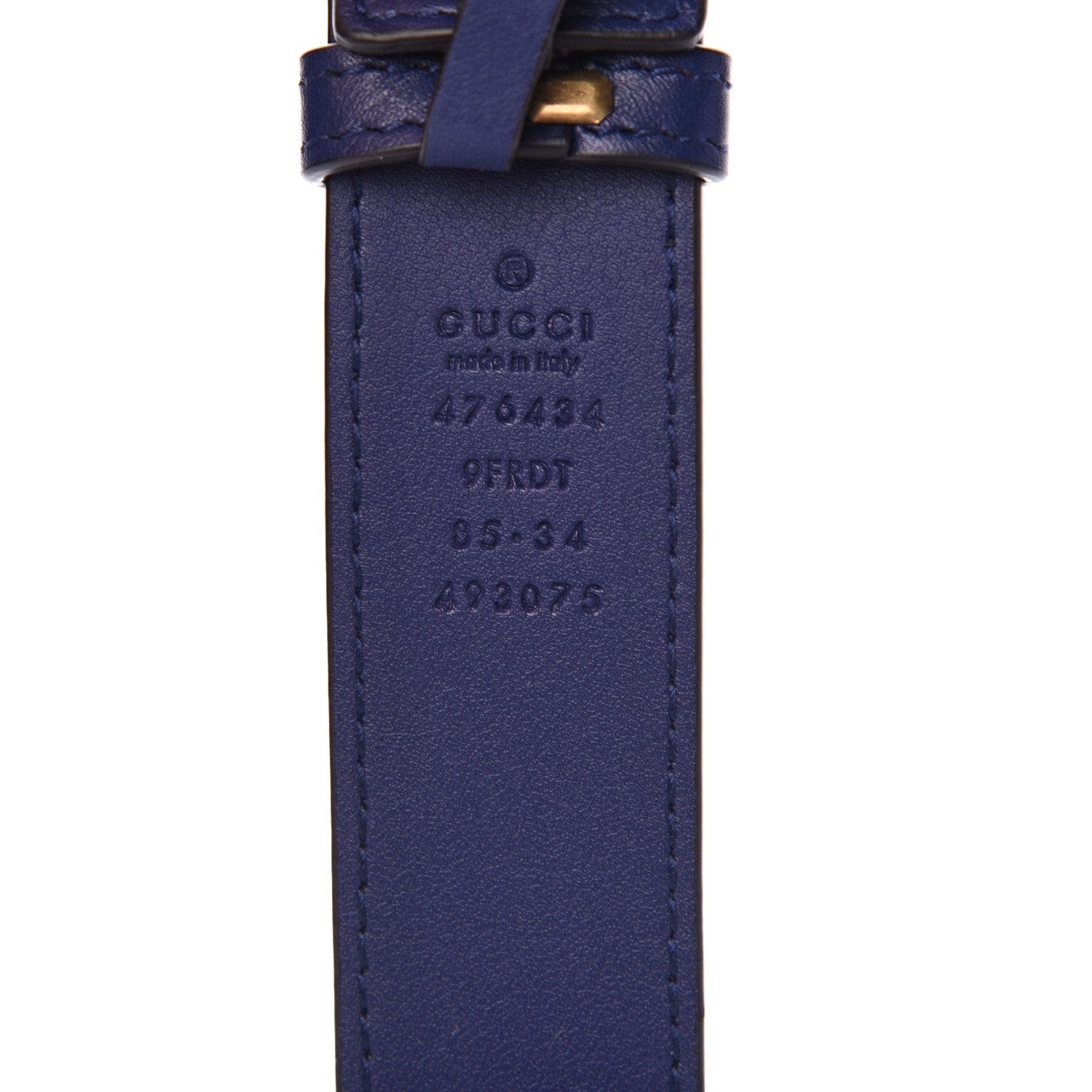 Gucci Velvet Matelasse GG Marmont Belt Bag 85 34 Cobalt Blue 10 of 10