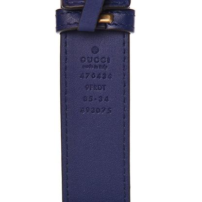 Gucci Velvet Matelasse GG Marmont Belt Bag 85 34 Cobalt Blue 10 of 10