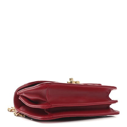 Chanel Lambskin Quilted Chunky Chain Handle Mini Flap Red 4 of 11