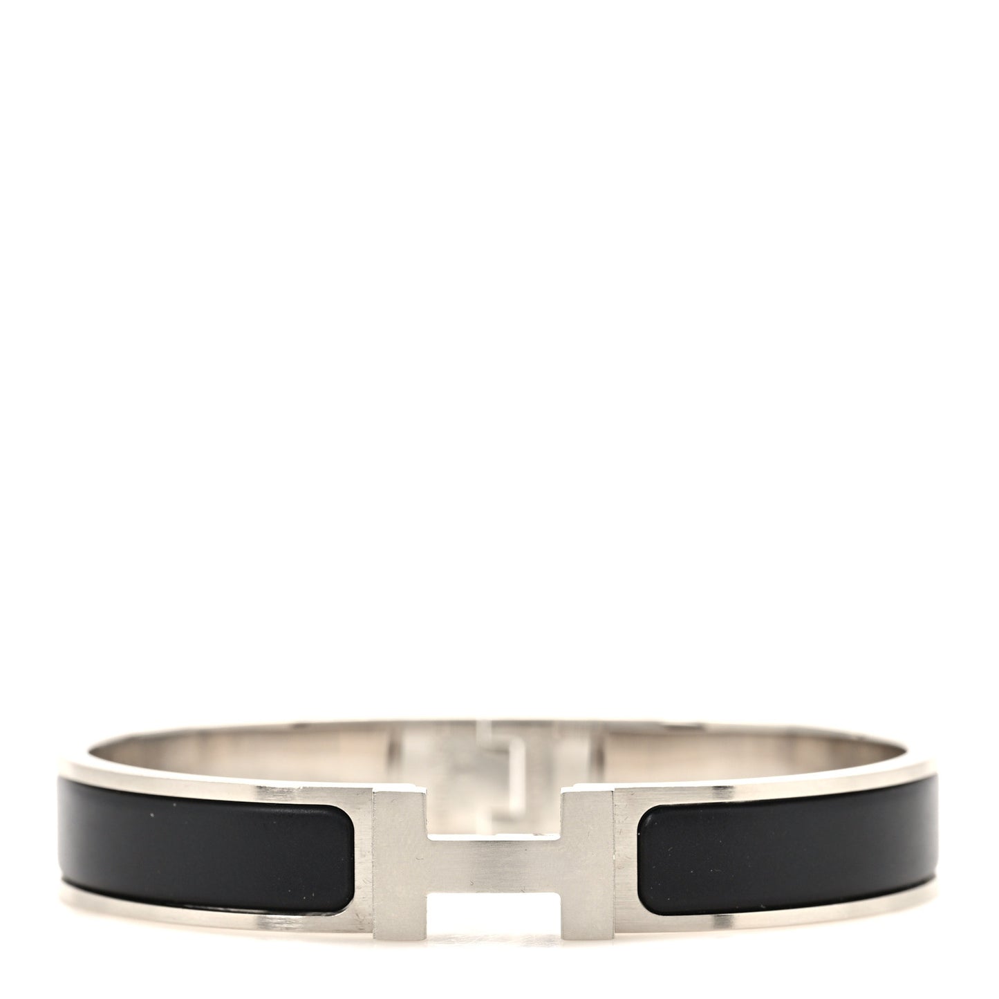 Matte Enamel Narrow Clic Clac HH Bracelet GM Black