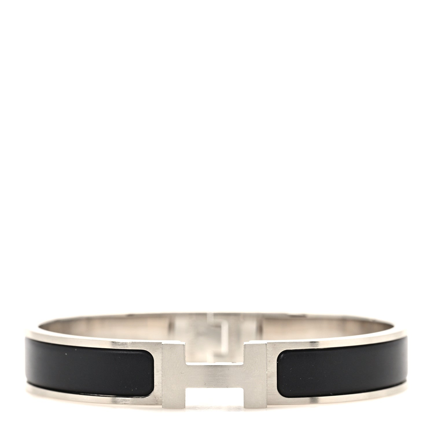 Hermes Matte Enamel Narrow Clic Clac HH Bracelet GM Black 1 of 4