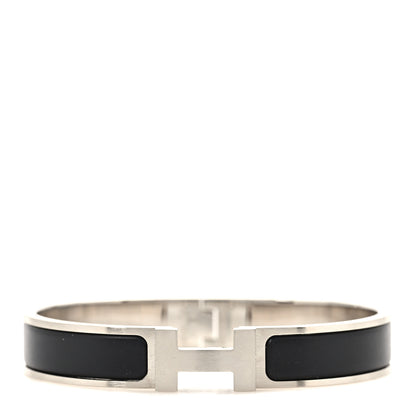 Hermes Matte Enamel Narrow Clic Clac HH Bracelet GM Black 1 of 4