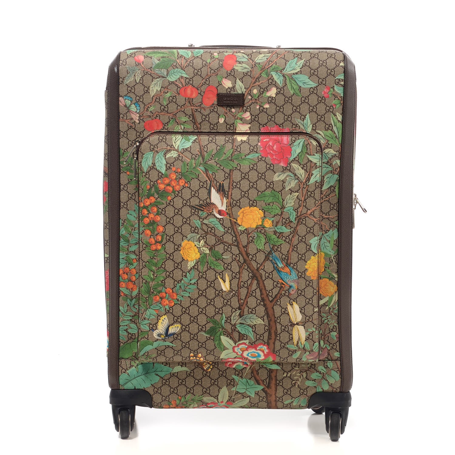 Gucci GG Supreme Monogram Tian Suitcase Beige Multicolor New Acero 1 of 11