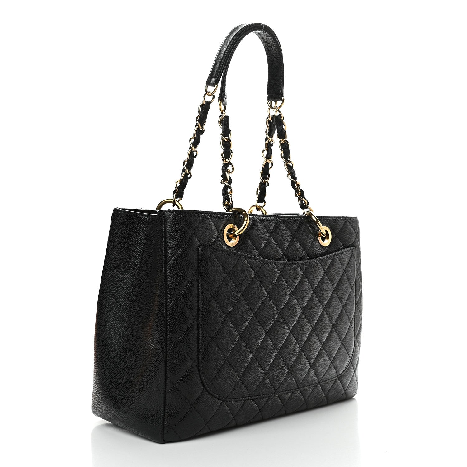 Chanel Caviar Quilted Grand Shopping Tote GST Black 3 of 9