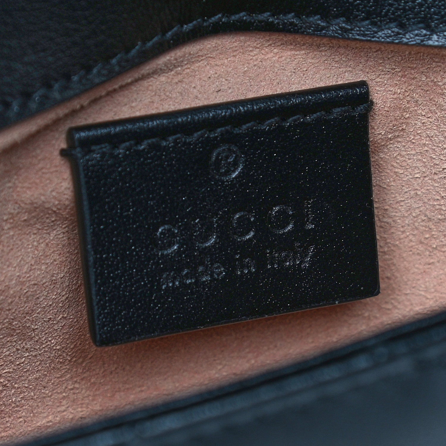 Gucci Calfskin Matelasse Super Mini GG Marmont Shoulder Bag Black 5 of 13