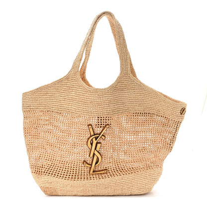 Saint Laurent Raffia Icare Shopping Tote Natural 1 of 11