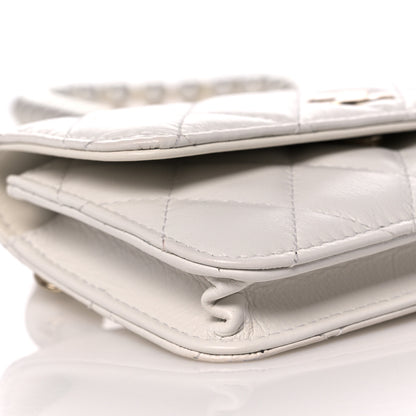 Chanel Calfskin Quilted Maxi Pearls Clutch With Chain White 11 of 12