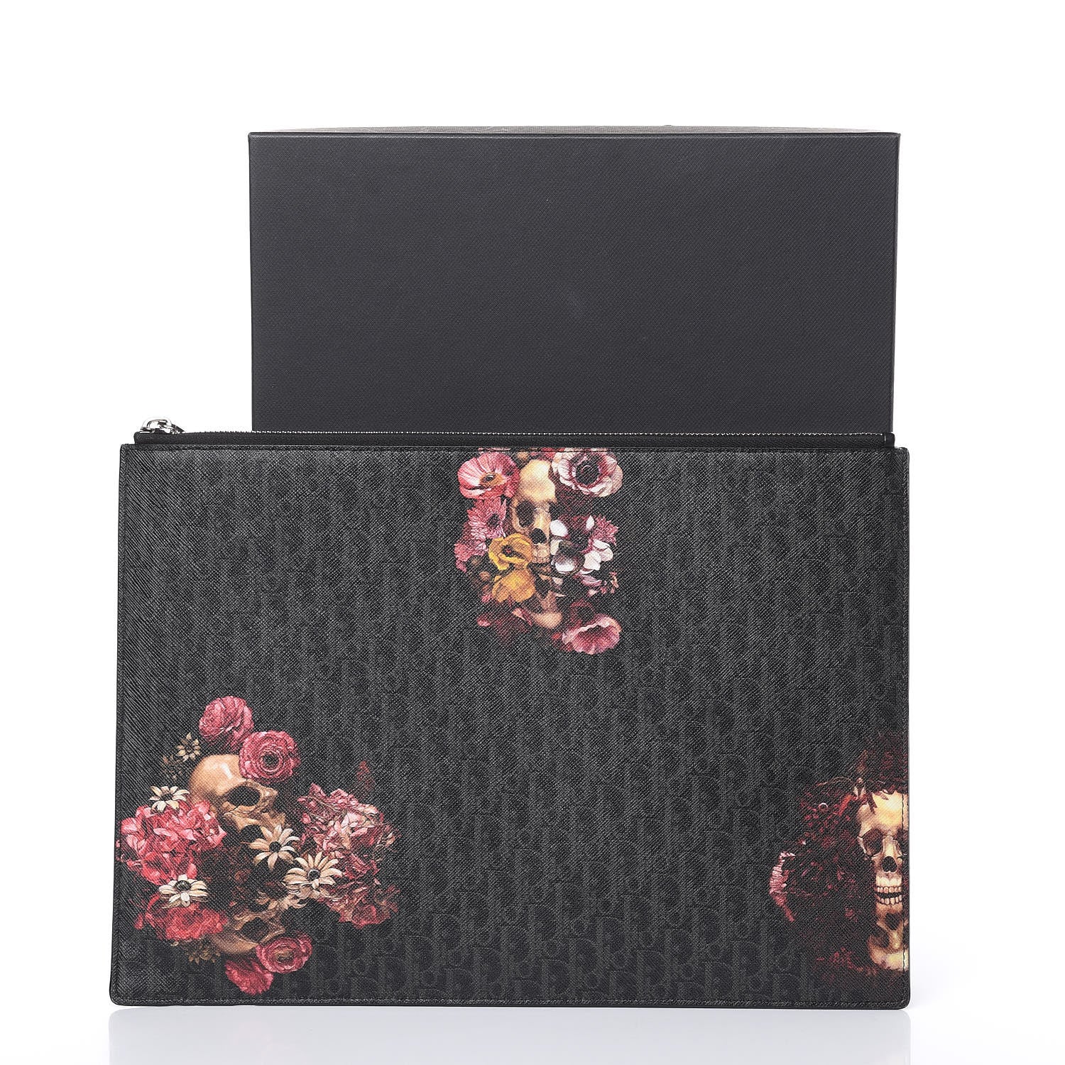 Christian Dior HOMME Monogram Coated Canvas Printed Document Holder Grey Multicolor 9 of 9