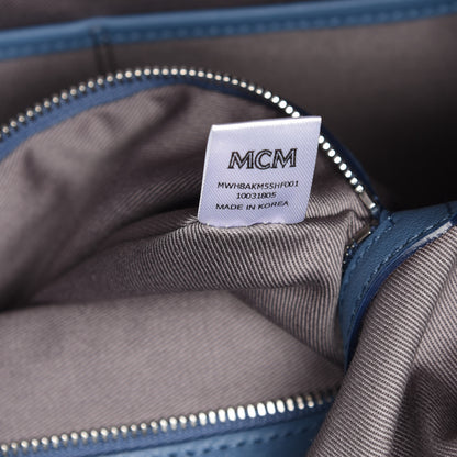 MCM Calfskin Ottomar Monogram Large Klara Hobo Luft Blue 9 of 11