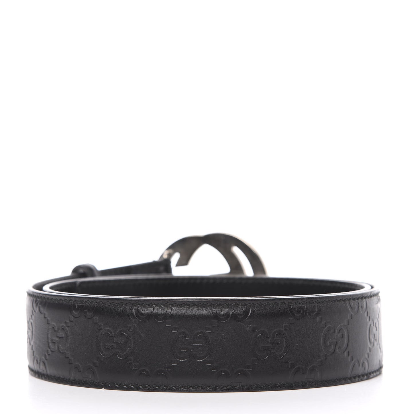 Guccissima Interlocking G Belt 95 38 Black