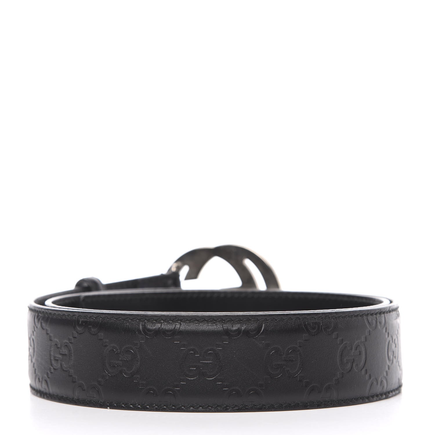 Gucci Guccissima Interlocking G Belt 95 38 Black 2 of 6