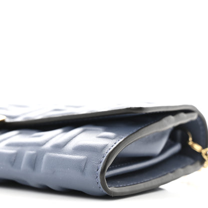 Fendi Nappa Matisse FF Embossed Continental Wallet On Chain Mirto 11 of 11