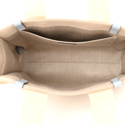 Chloe Linen Calfskin Medium Woody Ribbon Tote White Light Blue 6 of 13