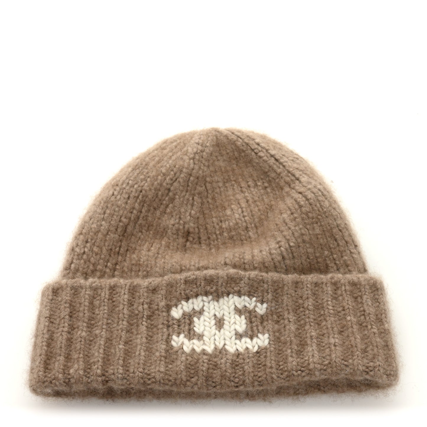 Cashmere CC Beanie Hat Beige White