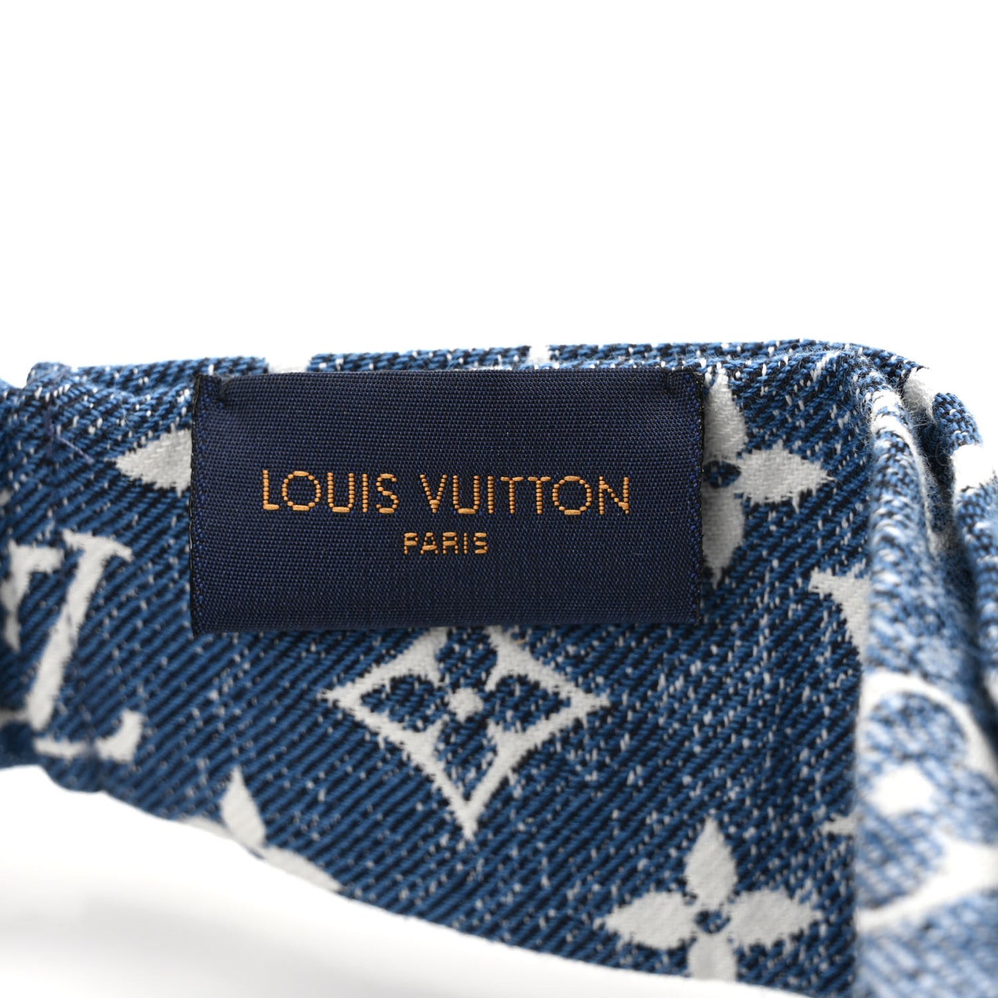 Monogram Jacquard Denim Bandeau Headband Blue