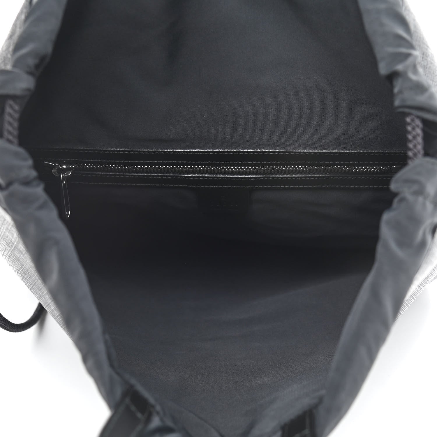 Gucci Soft GG Supreme Monogram Appia Calfskin Web Drawstring Backpack Black 5 of 9