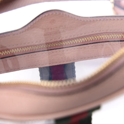 Gucci Vinyl Web Mini Ophidia Transparent Shoulder Bag Perfect Pink 6 of 10