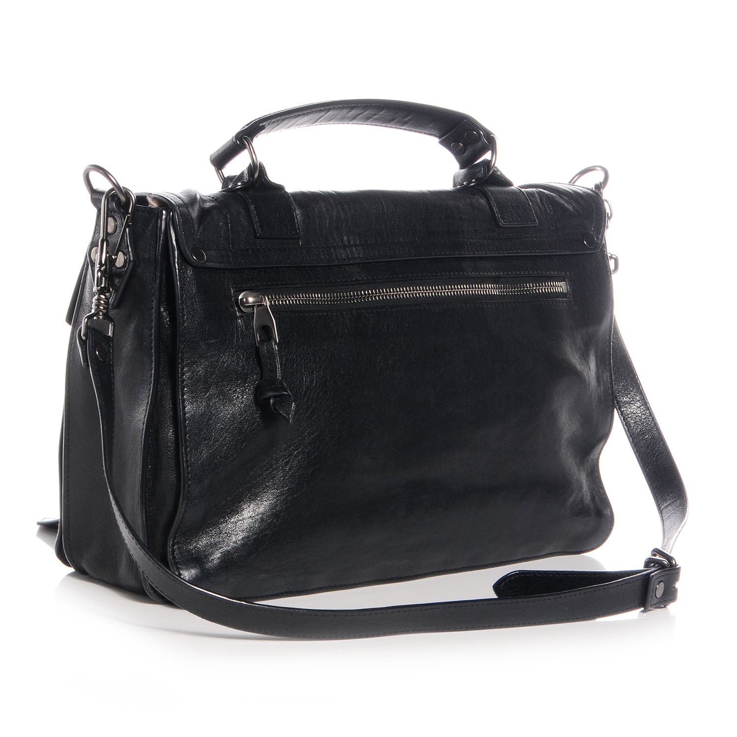 Proenza Schouler Lambskin PS1 Medium Satchel Black 3 of 15