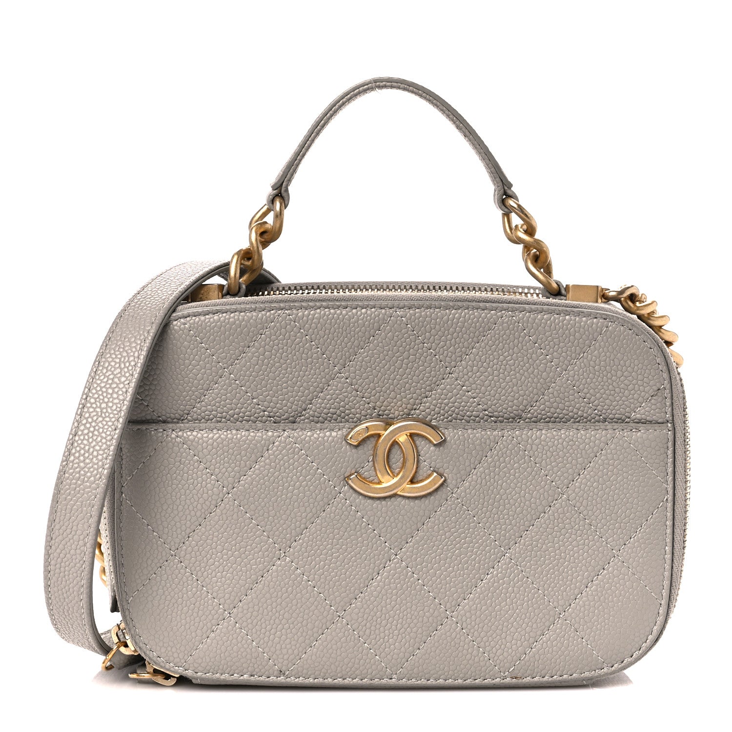 Chanel Caviar Quilted Small Camera Case Grey 1 of 13