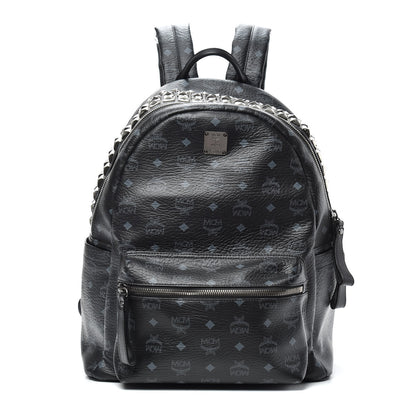MCM Visetos Studded Medium Backpack Black 1 of 9