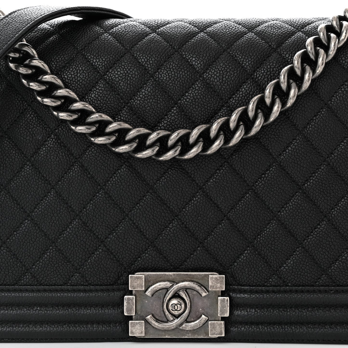 Caviar Quilted New Medium Boy Flap Black