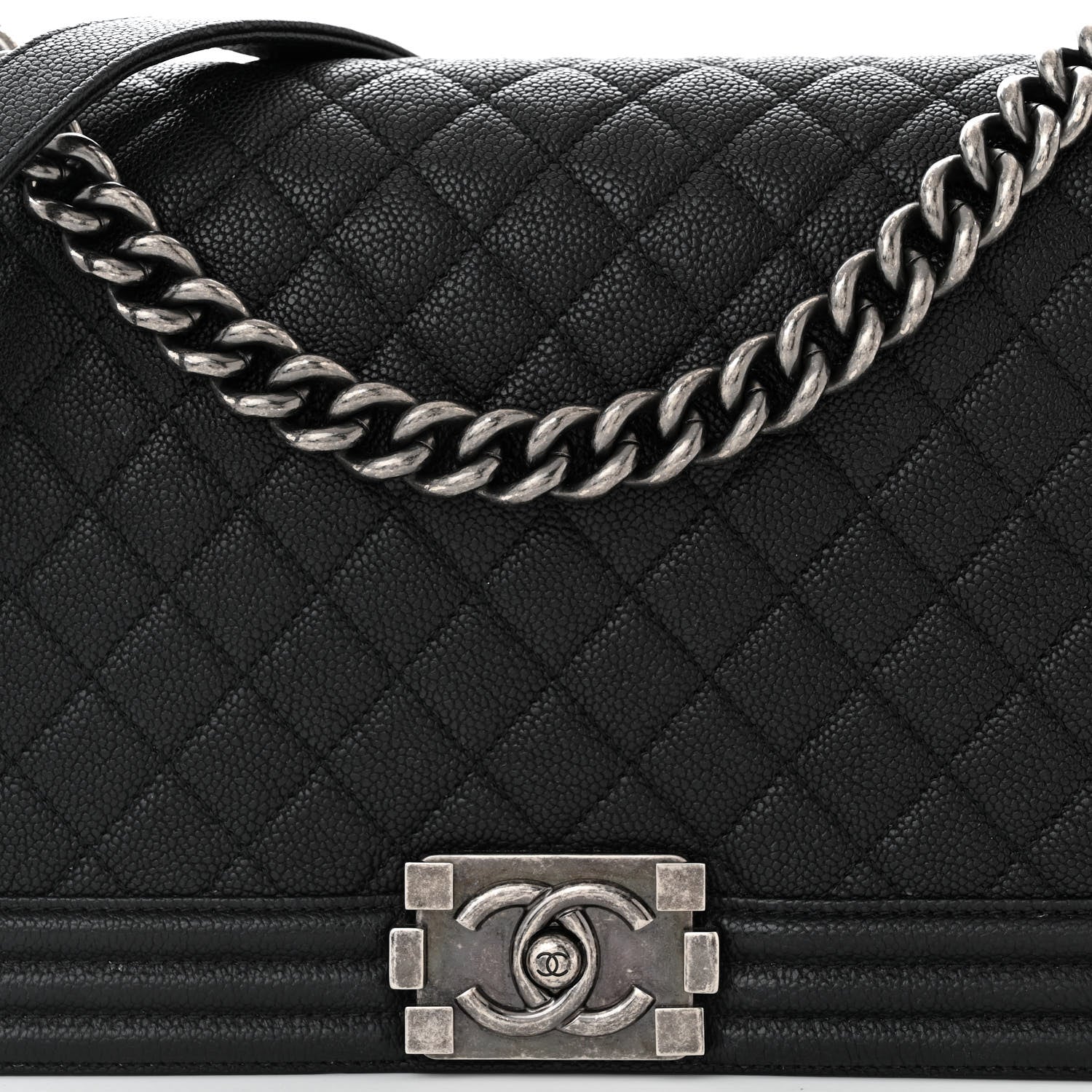 Chanel Caviar Quilted New Medium Boy Flap Black 8 of 11