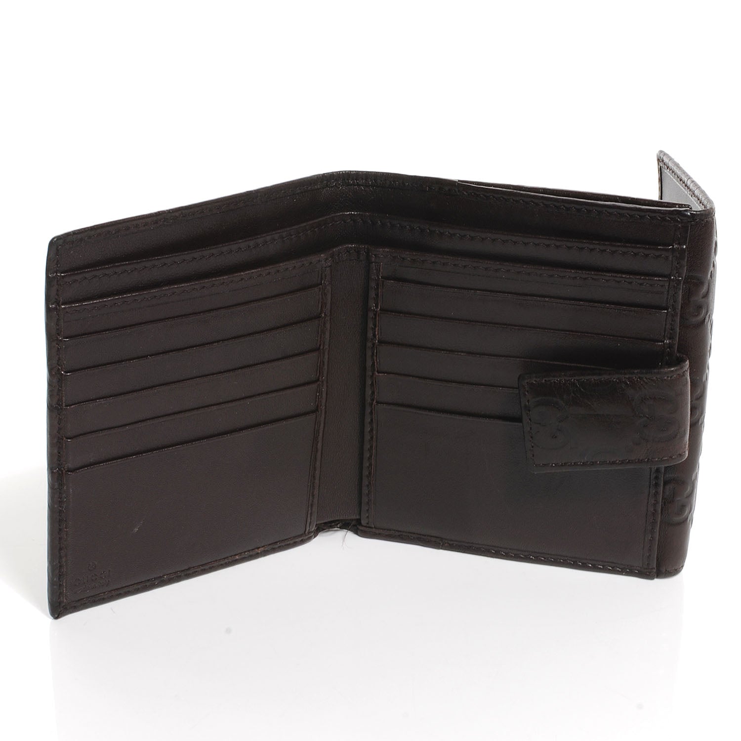 Gucci Guccissima Princy French Flap Wallet Chocolate Brown 6 of 9