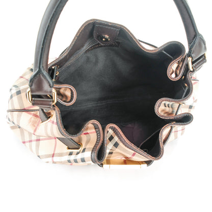 Burberry Haymarket Check Medium Willenmore Hobo Chocolate 5 of 9