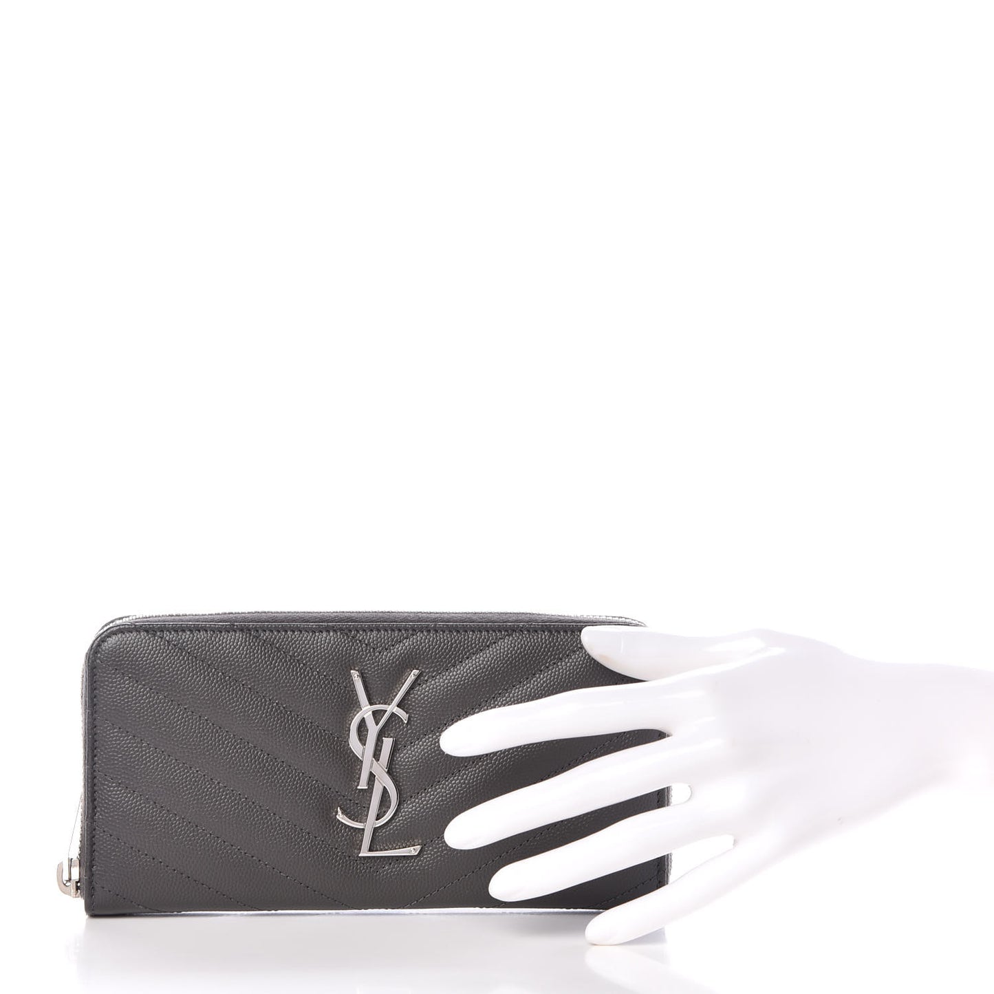 Grain De Poudre Matelasse Chevron Monogram Zip Around Wallet Earth
