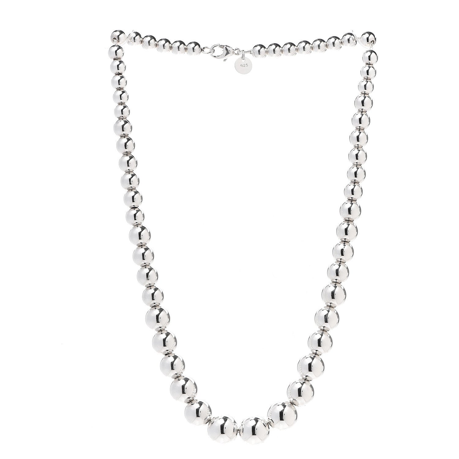 Tiffany Sterling Silver HardWear Graduated Ball Necklace 2 of 5