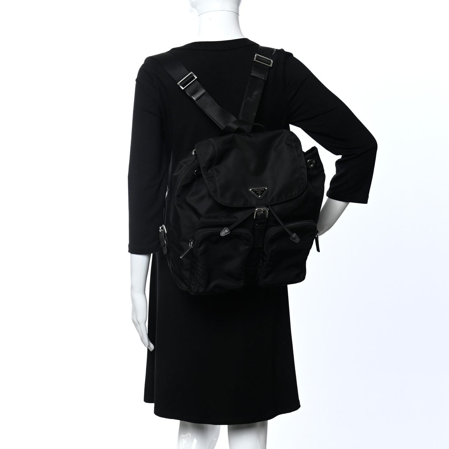 Nylon Vela Large Backpack Black