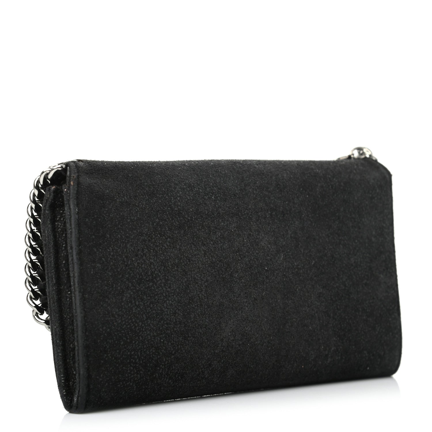Stella McCartney Shaggy Deer Falabella Flap Wallet Black 3 of 8