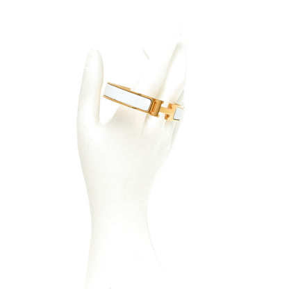 Hermes Enamel Narrow Clic Clac H Bracelet PM White 2 of 4